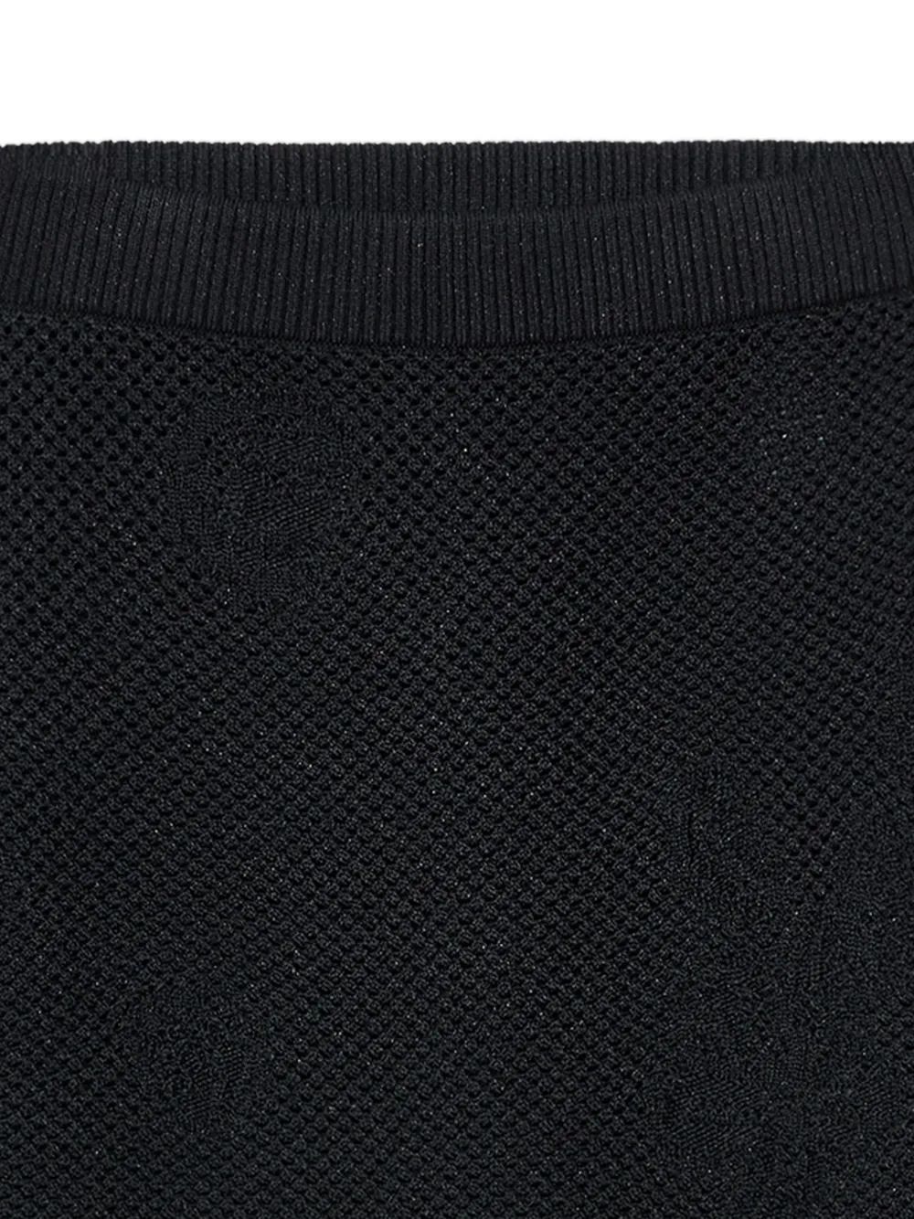  Amiri Crochet Mini Skirt - Black 