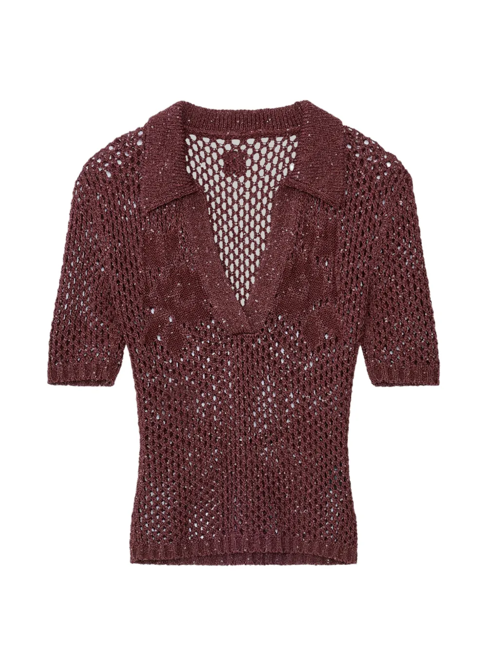 AMIRI Polo all'uncinetto - Marrone