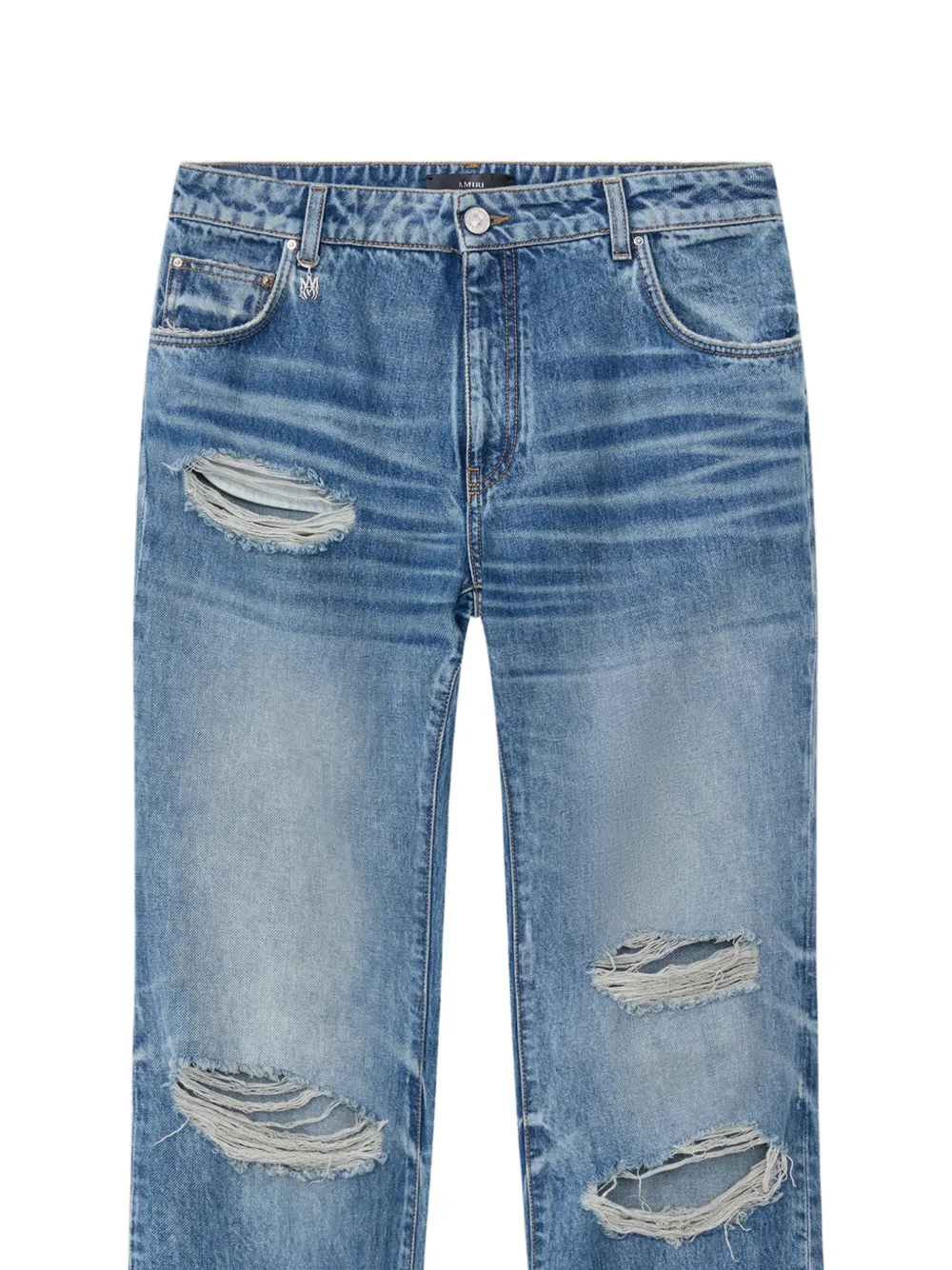  Amiri Vaqueros Con Efecto Envejecido - Azul 