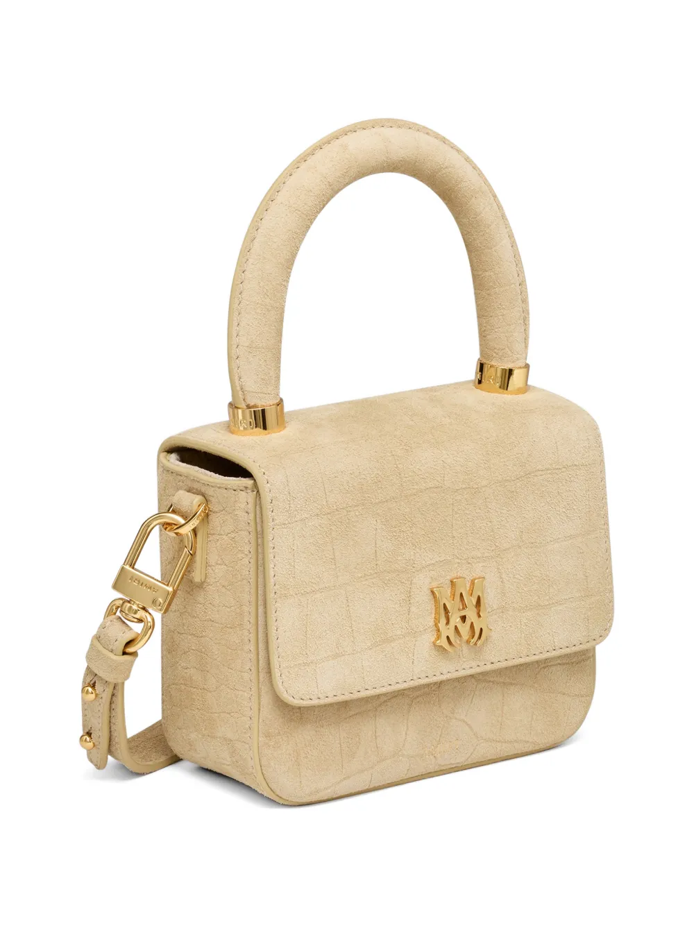  Amiri Croc-embossed Satchel Bag - Neutrals 