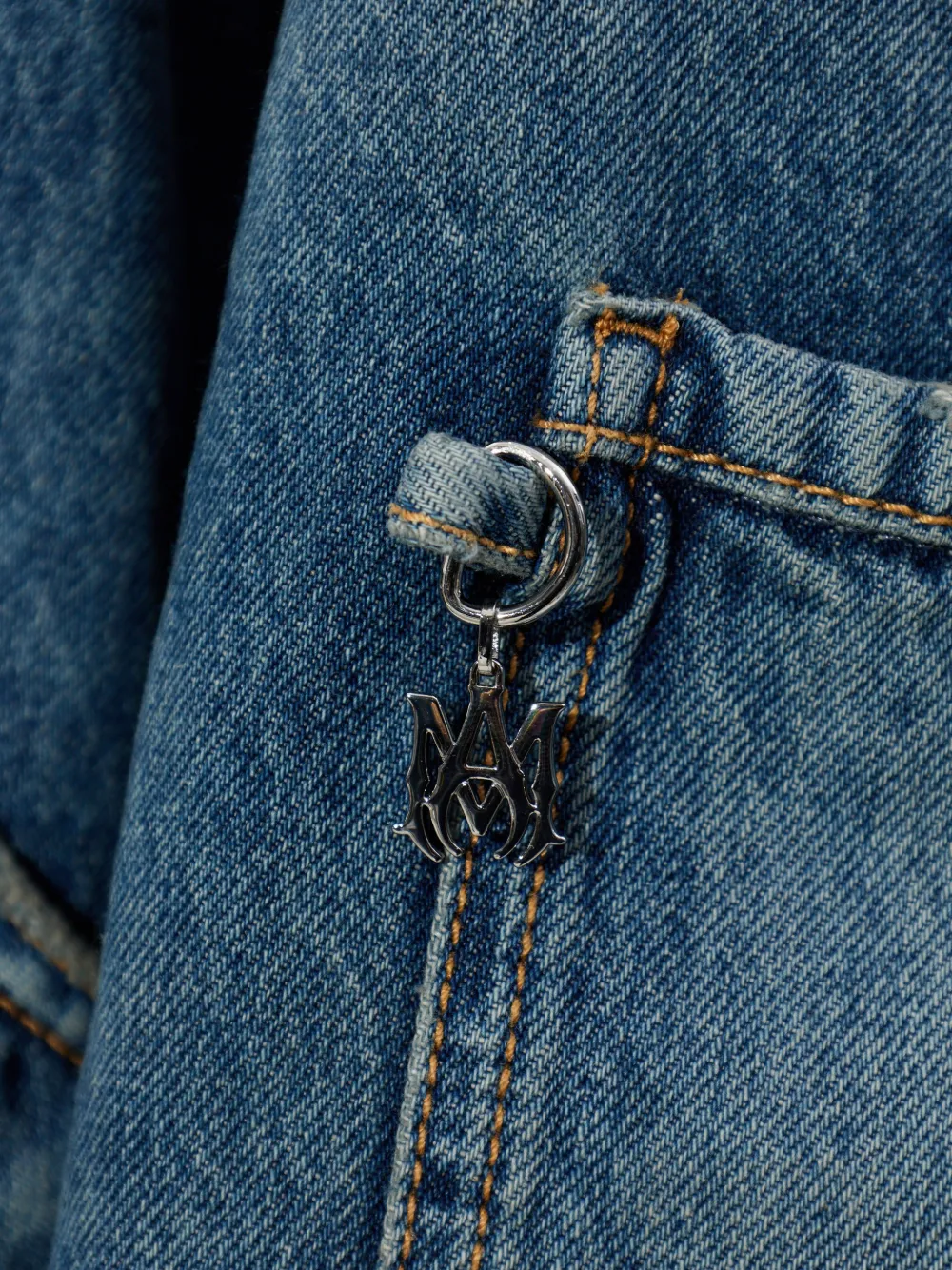 AMIRI Denim jack Blauw