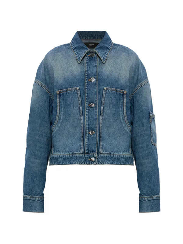 Amiri Women´s Denim Work Jacket in Blue