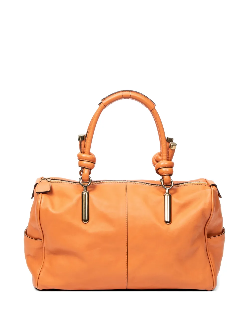 Chloé Pre-Owned Janet leather tote bag - Arancione