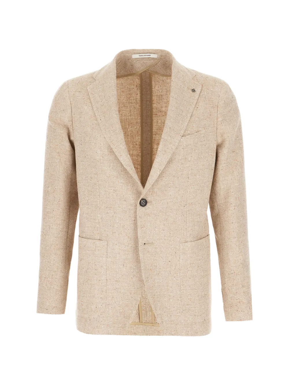 Tagliatore herringbone single-breasted blazer - Toni neutri