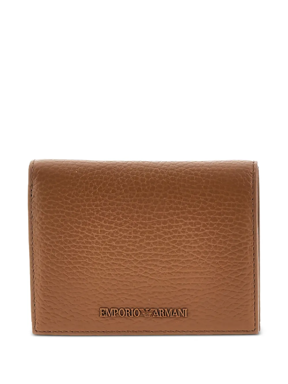 Emporio Armani textured wallet - Marrone