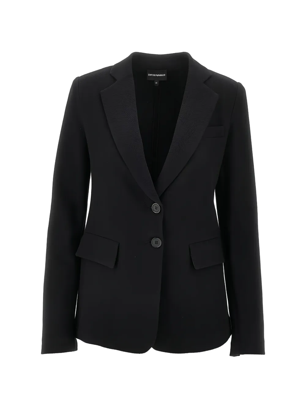 Emporio Armani herringbone single-breasted blazer - Nero