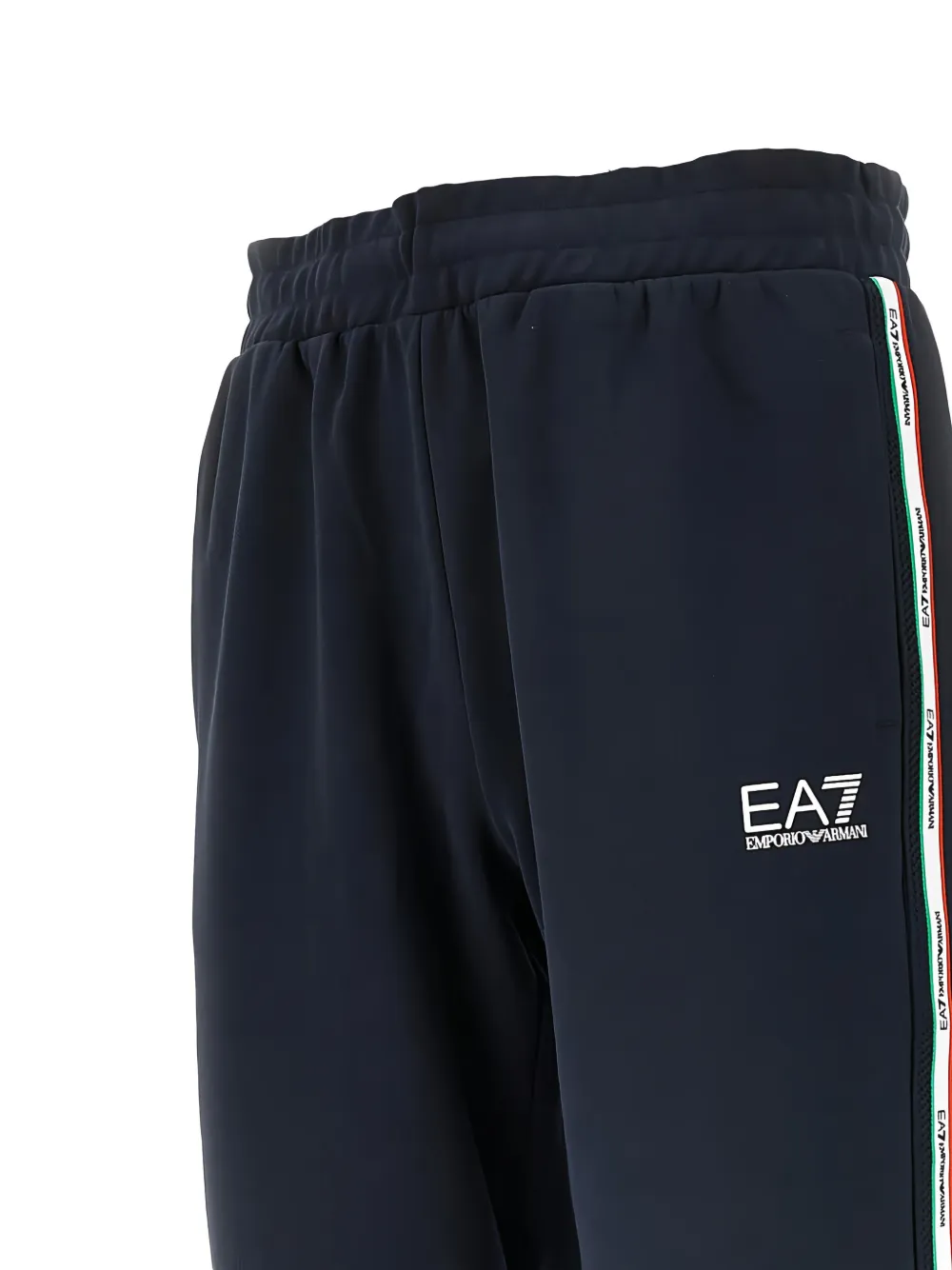 Ea7 Emporio Armani Gestreepte trainingsbroek met logoprint Blauw