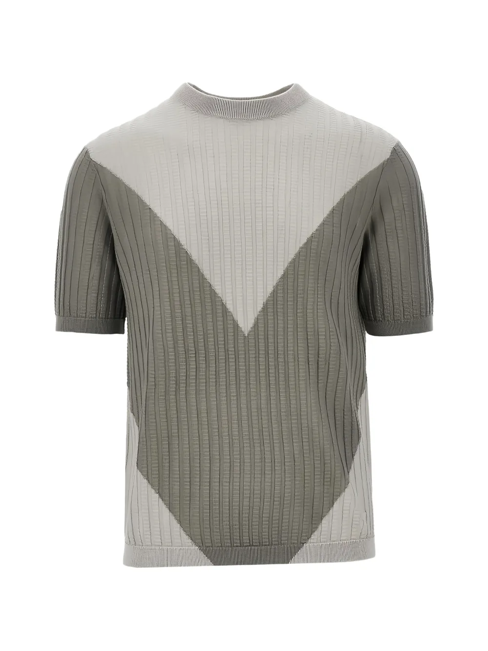 Emporio Armani textured short-sleeved sweater - Grau