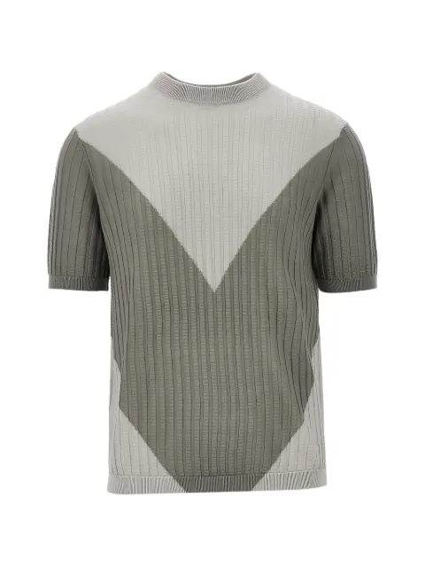 Emporio Armani textured short-sleeved sweater