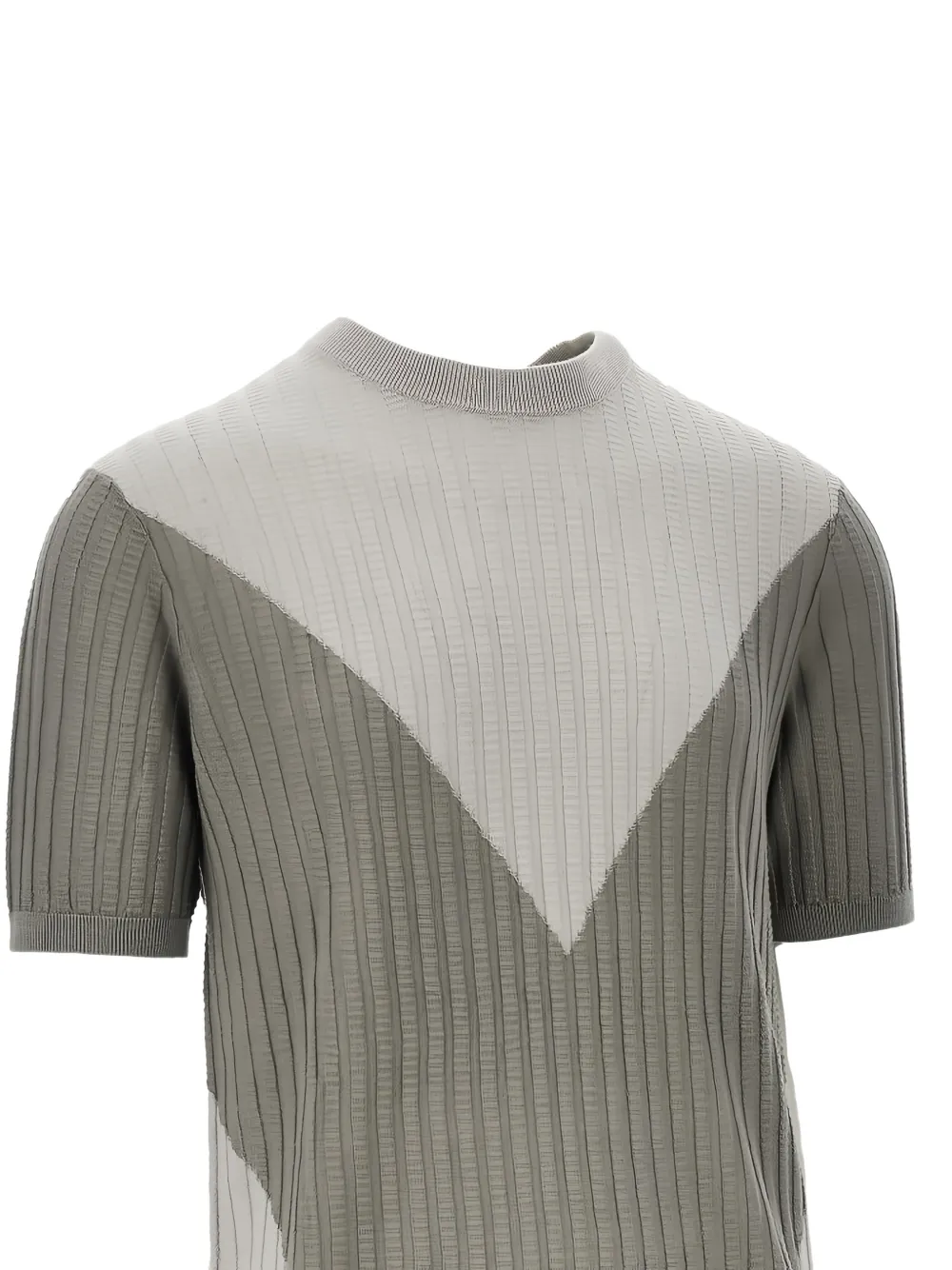 Emporio Armani Trui met textuur en korte mouwen Grijs