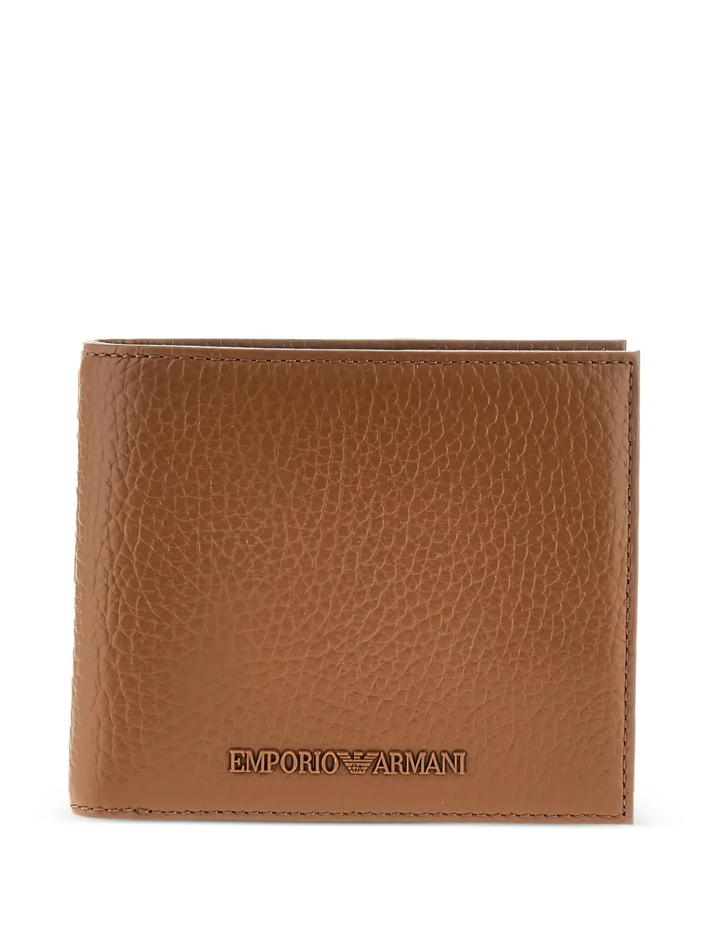 Emporio Armani textured-leather wallet - Marrone