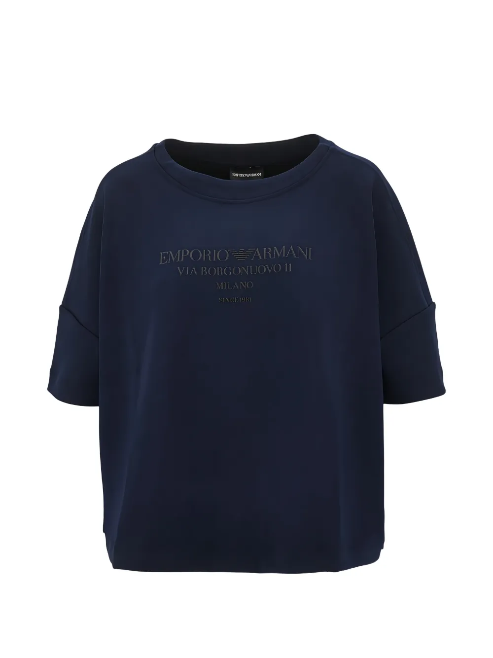 Emporio Armani logo-detail T-shirt - Blu