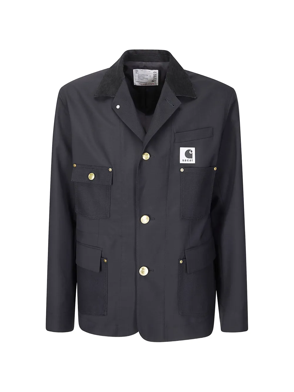 sacai x Carhartt WIP Suiting x Duck corduroy collar jacket - Blau