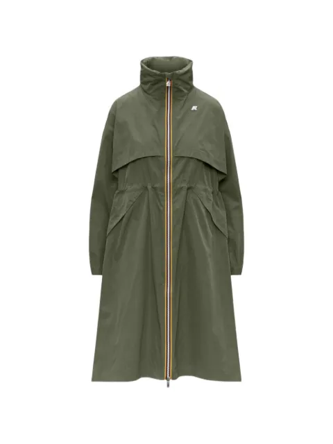K-Way Aube Memory Touch drawstring panelled coat