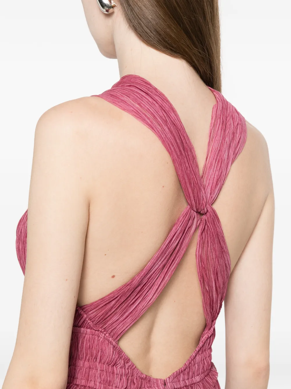 Ulla Johnson Freesia plissé avondjurk Roze