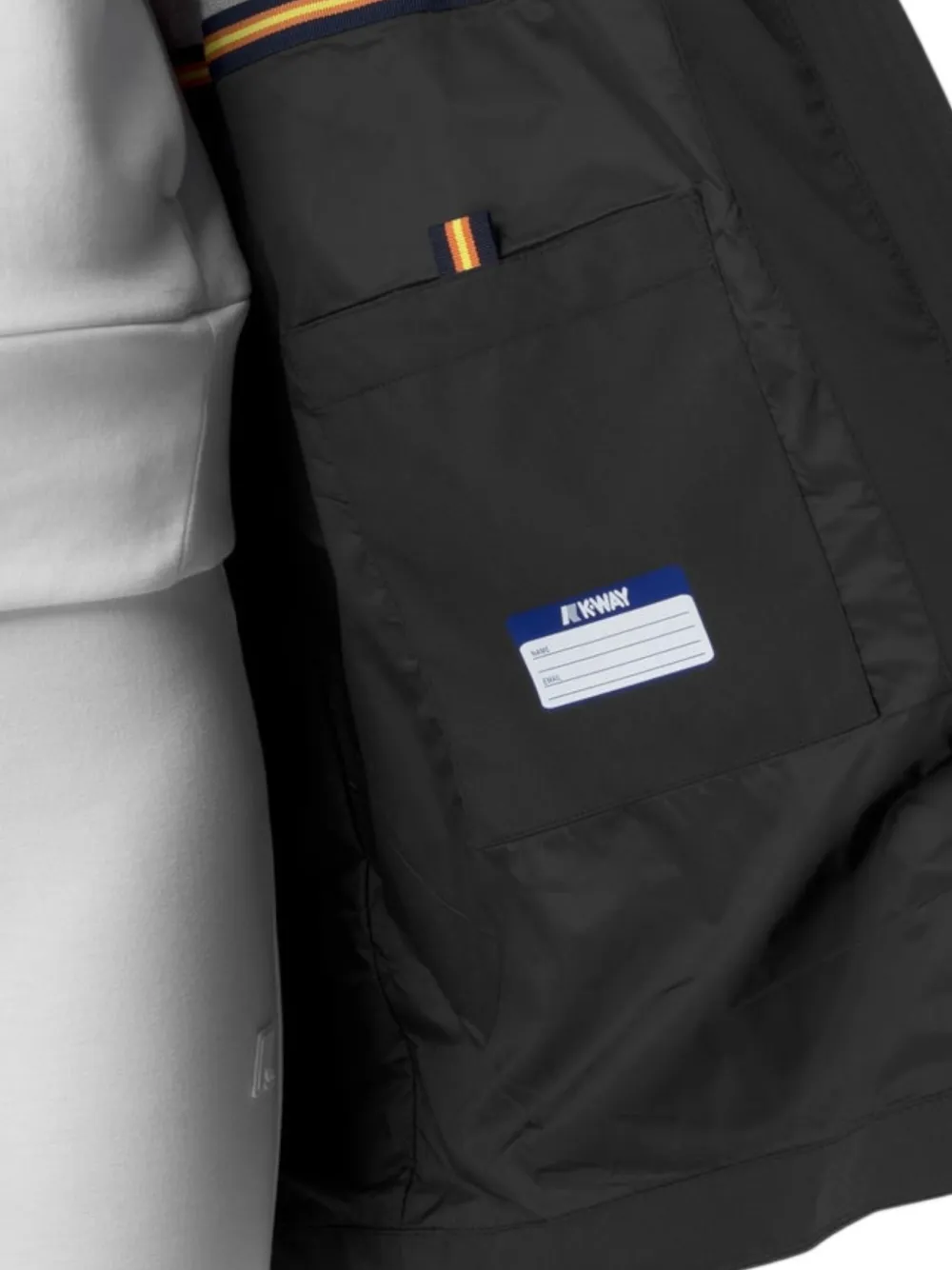K-Way Sophie jack met capuchon en rits Zwart