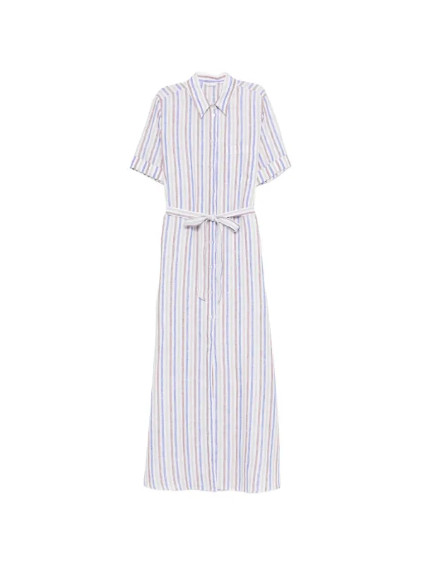 black and white striped maxi shirt dress utcoco Womens Casual Short Sleeve Button Down Tie Waist Ruffled Striped  Maxi Shirt Dress (X-Small, Black) at Amazon Women's Clothing store