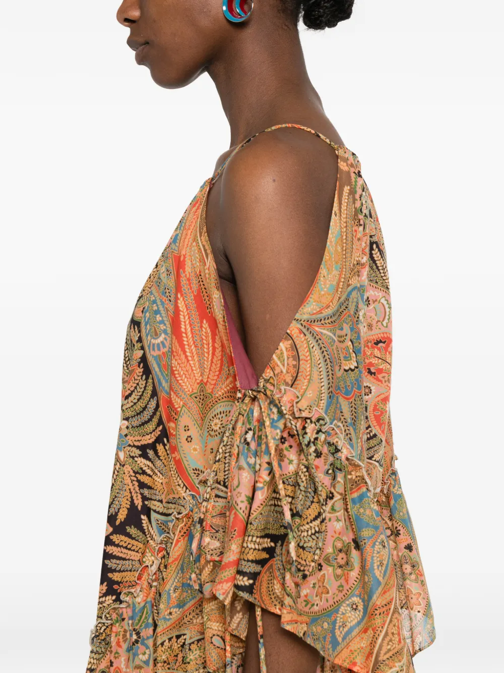 ETRO Mini-jurk met paisley-print Oranje