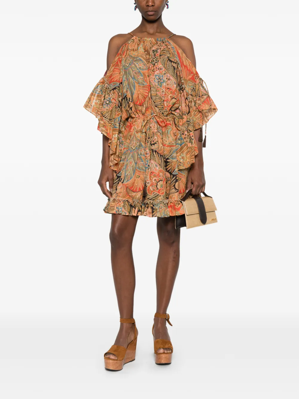 Etro Paisley-pattern Mini Dress - Orange 
