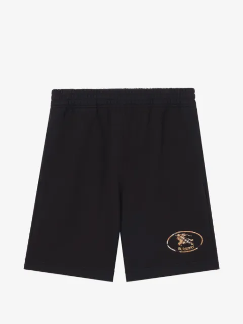 Burberry Check Knight stamp cotton shorts