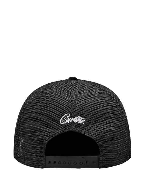 CORTEIZ Island puff-print Trucker Hat | Black | FARFETCH