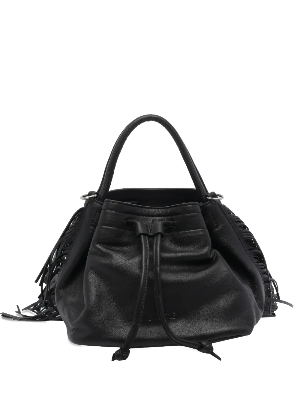 Vic Matie Travel tassel drawstring bucket bag - Nero