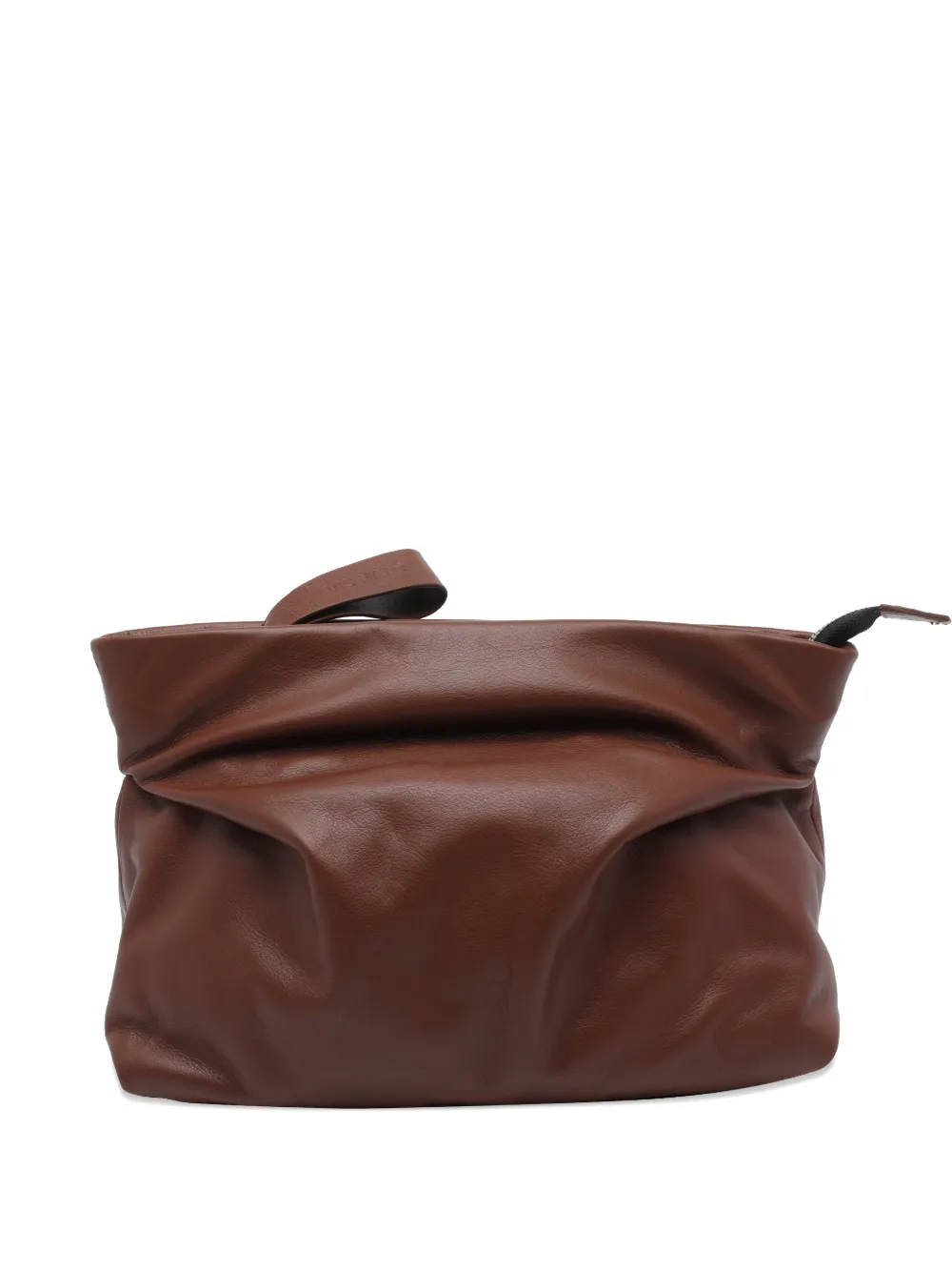 Vic Matie Travel zip leather shoulder bag - Marrone