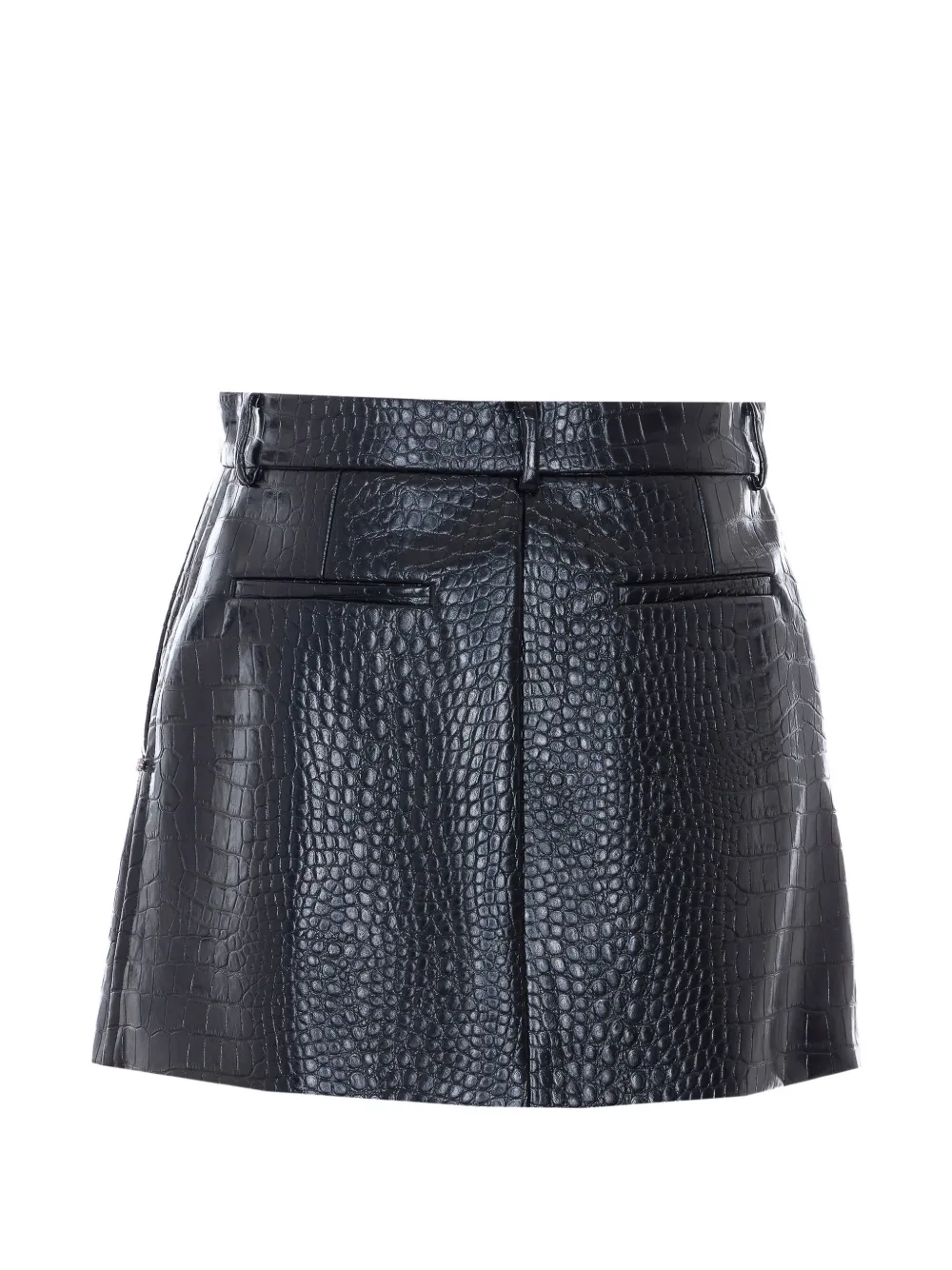  Sportmax Gleba Crocodile Mini Skirt - Black 