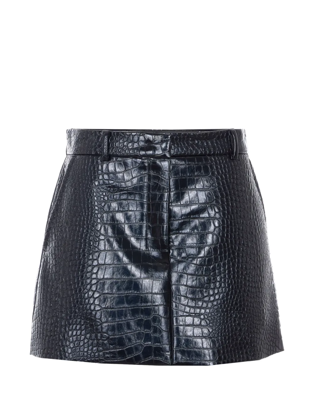 Sportmax Gleba crocodile mini skirt - Nero