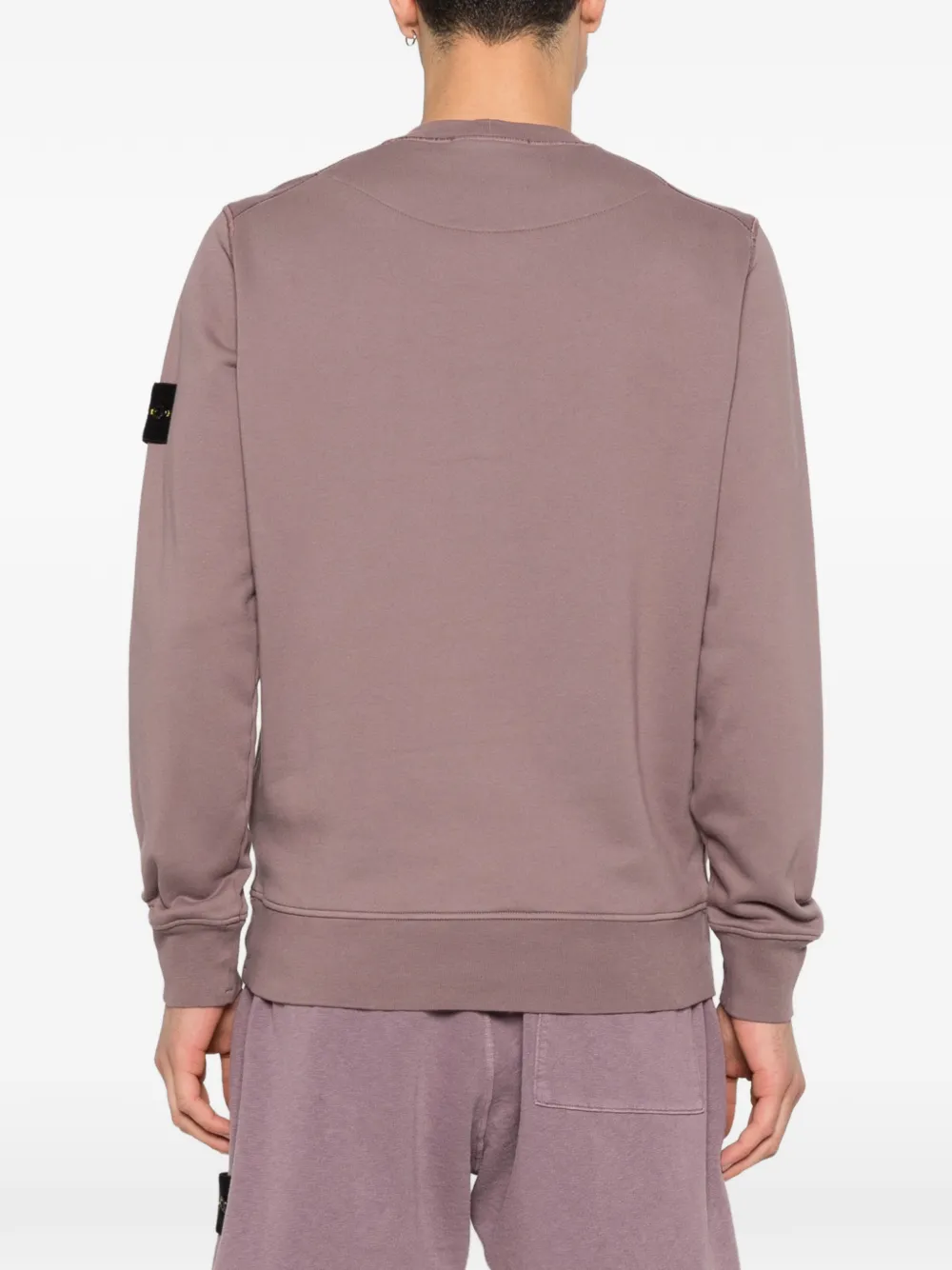Stone Island 6100060 fleece sweater van biologisch katoen Roze