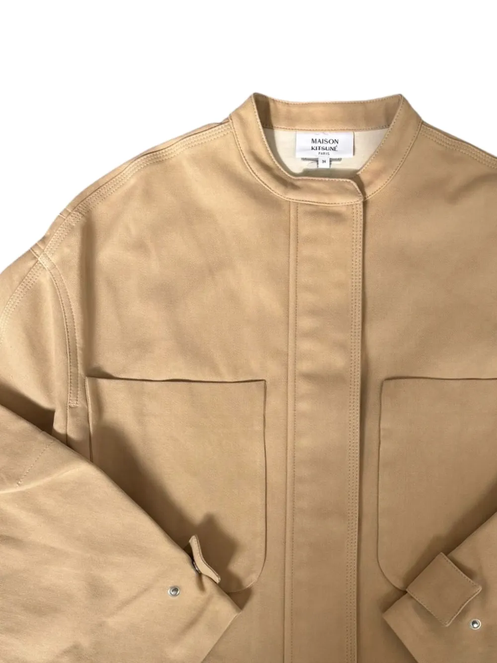  Maison Kitsuné Pocket-details Cotton Jacket - Neutrals 
