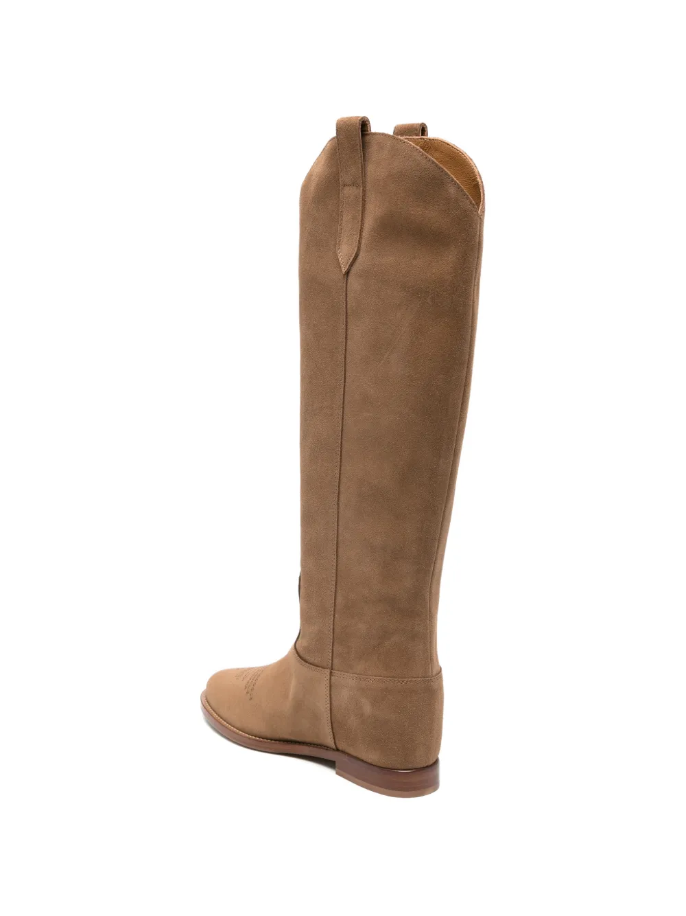 Via Roma 15 round-toe boots Beige