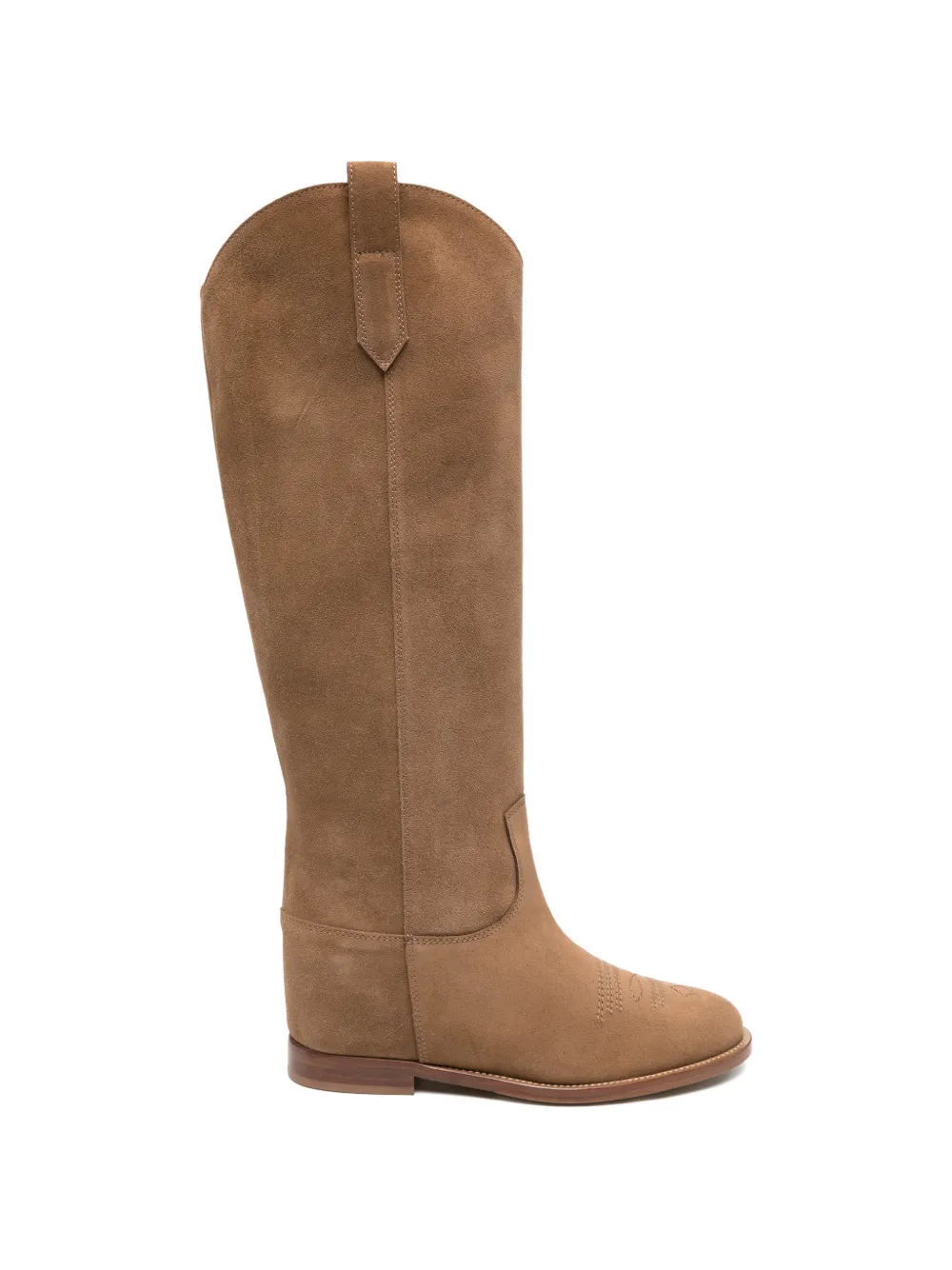 Via Roma 15 round-toe boots Beige