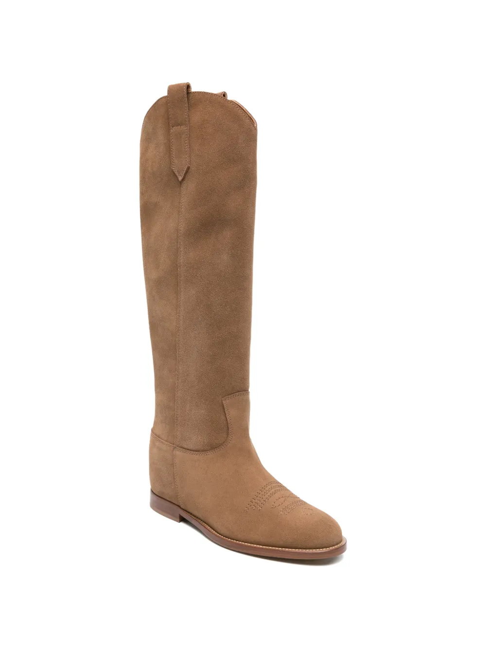Via Roma 15 round-toe boots Beige