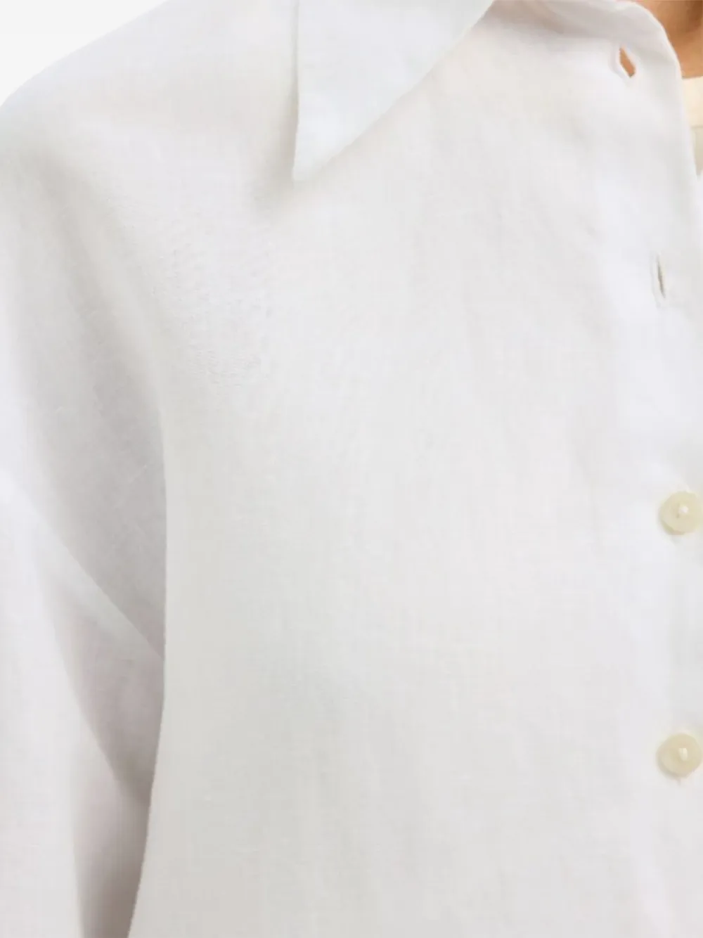  Selected Buttoned Long-sleeve Shirt - Blanco 
