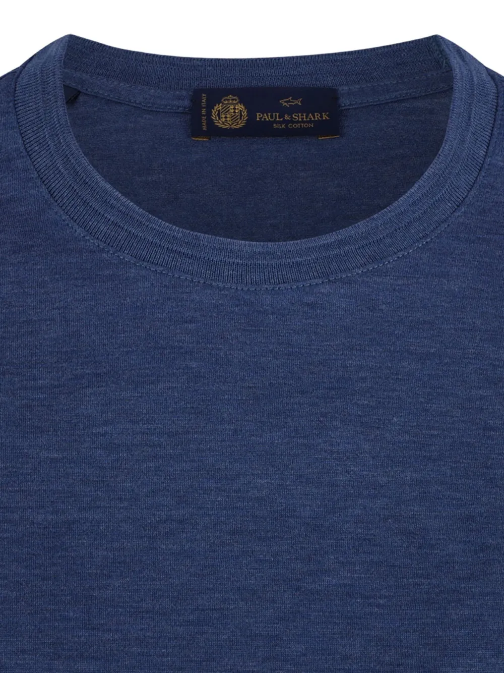 Paul & Shark Zijden T-shirt met ronde hals Blauw