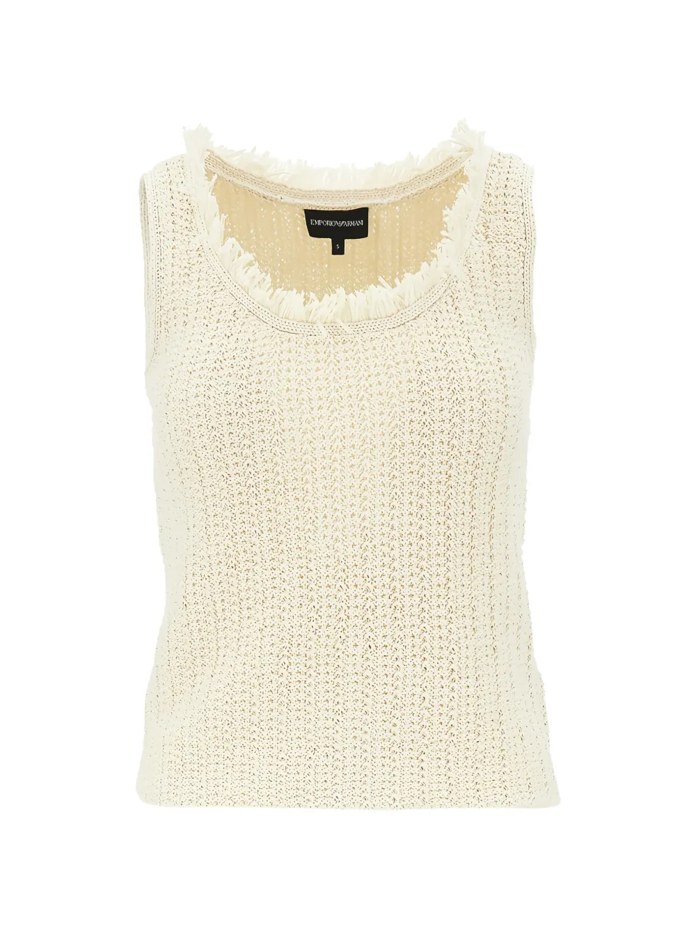 Emporio Armani fringed top - Nude