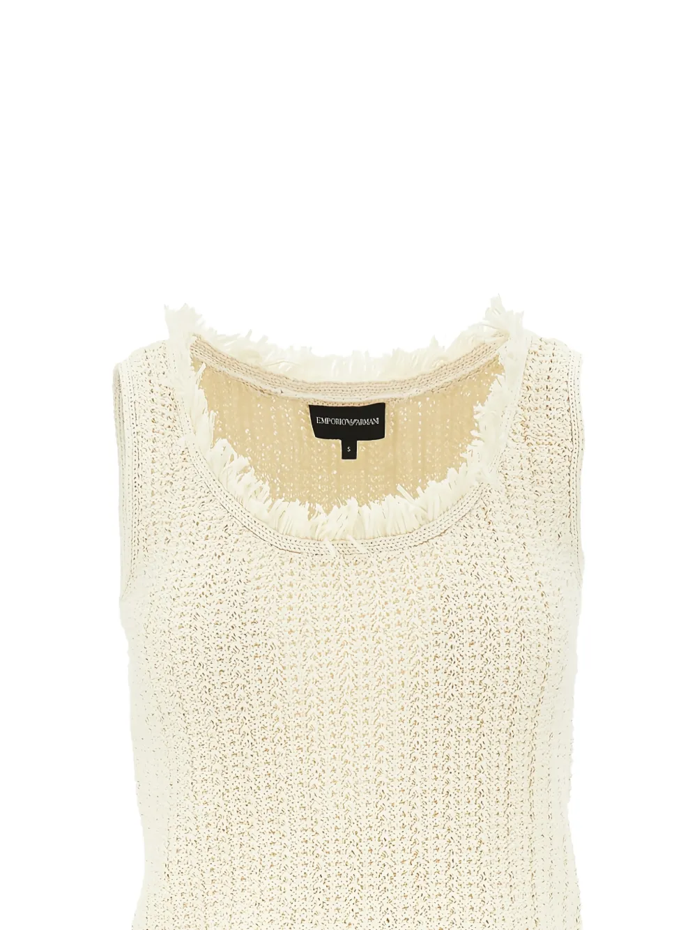 Emporio Armani Top met franje Beige