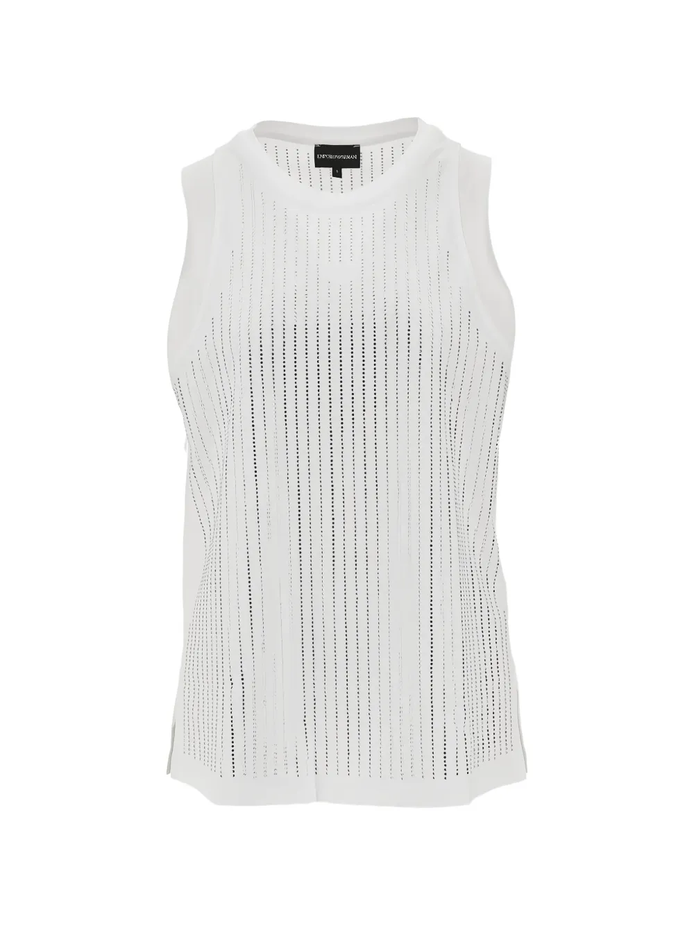 Emporio Armani perforated tank top - Bianco