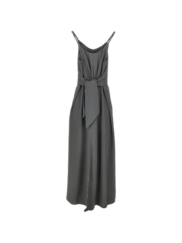 armani maxi dresses Emporio Armani Bow Sleeveless Maxi Dress