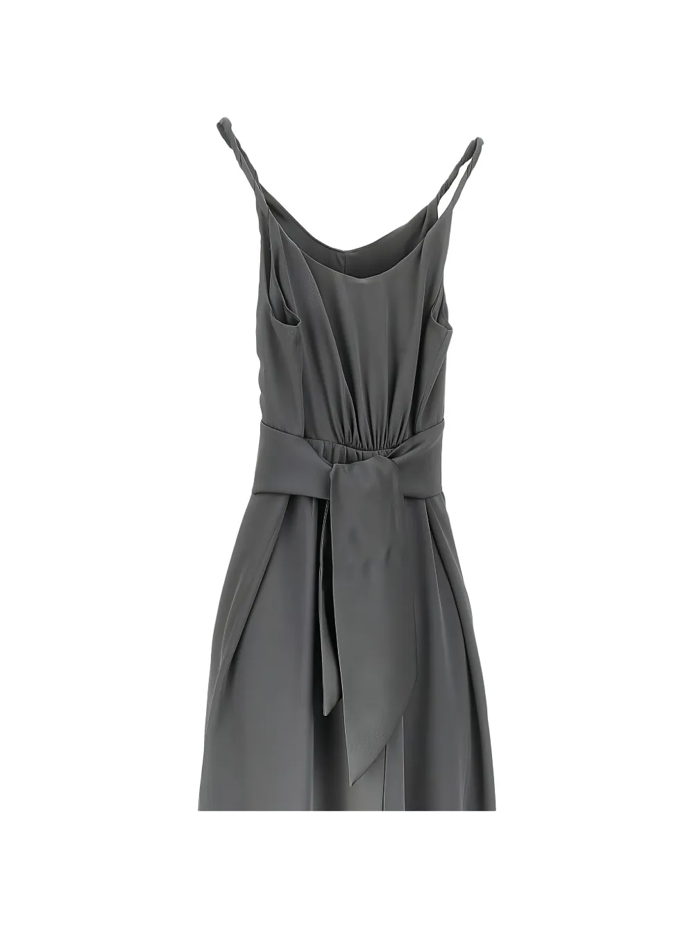 Emporio Armani Mouwloze maxi-jurk met strik Grijs
