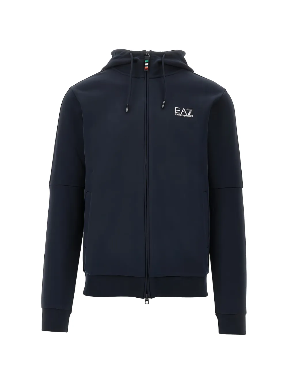 Ea7 Emporio Armani Kapuzenjacke mit Reißverschluss - Blau