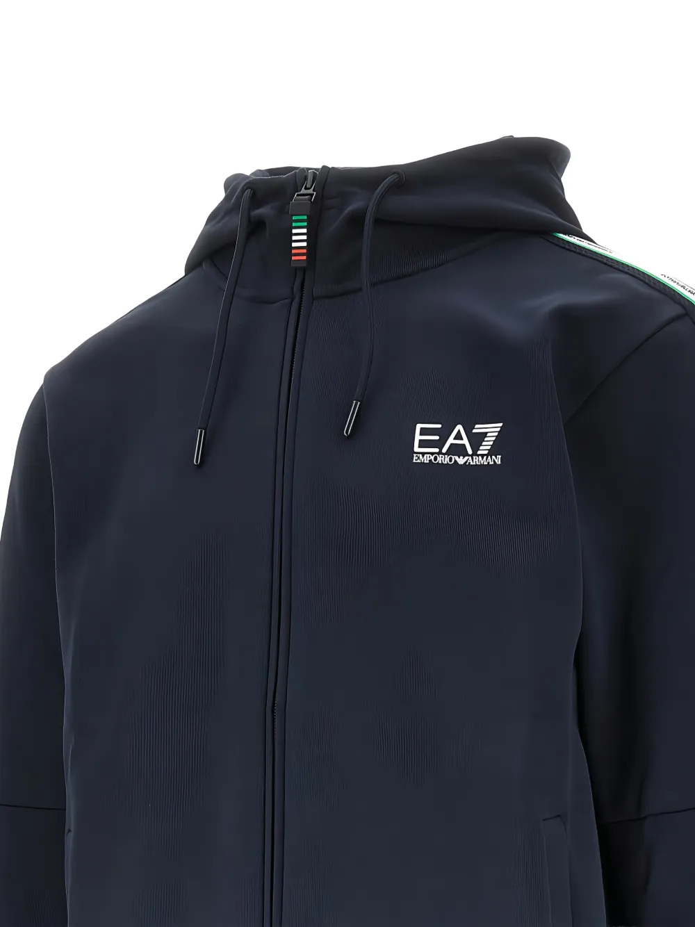 Ea7 Emporio Armani Hoodie met rits Blauw