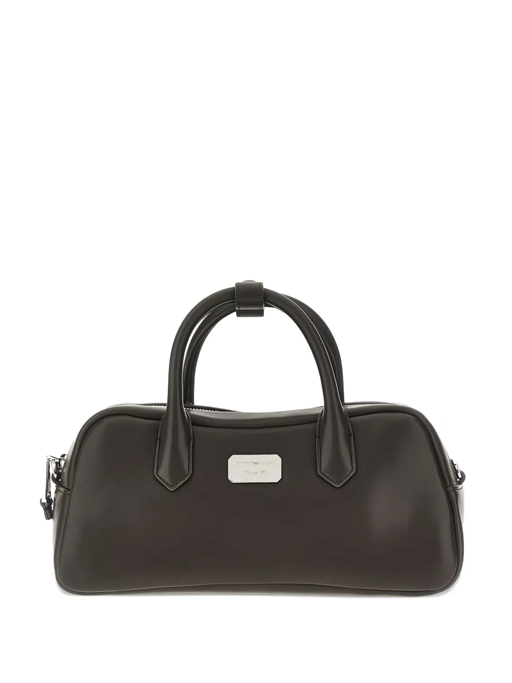 Emporio Armani logo-plaque tote bag - Brown