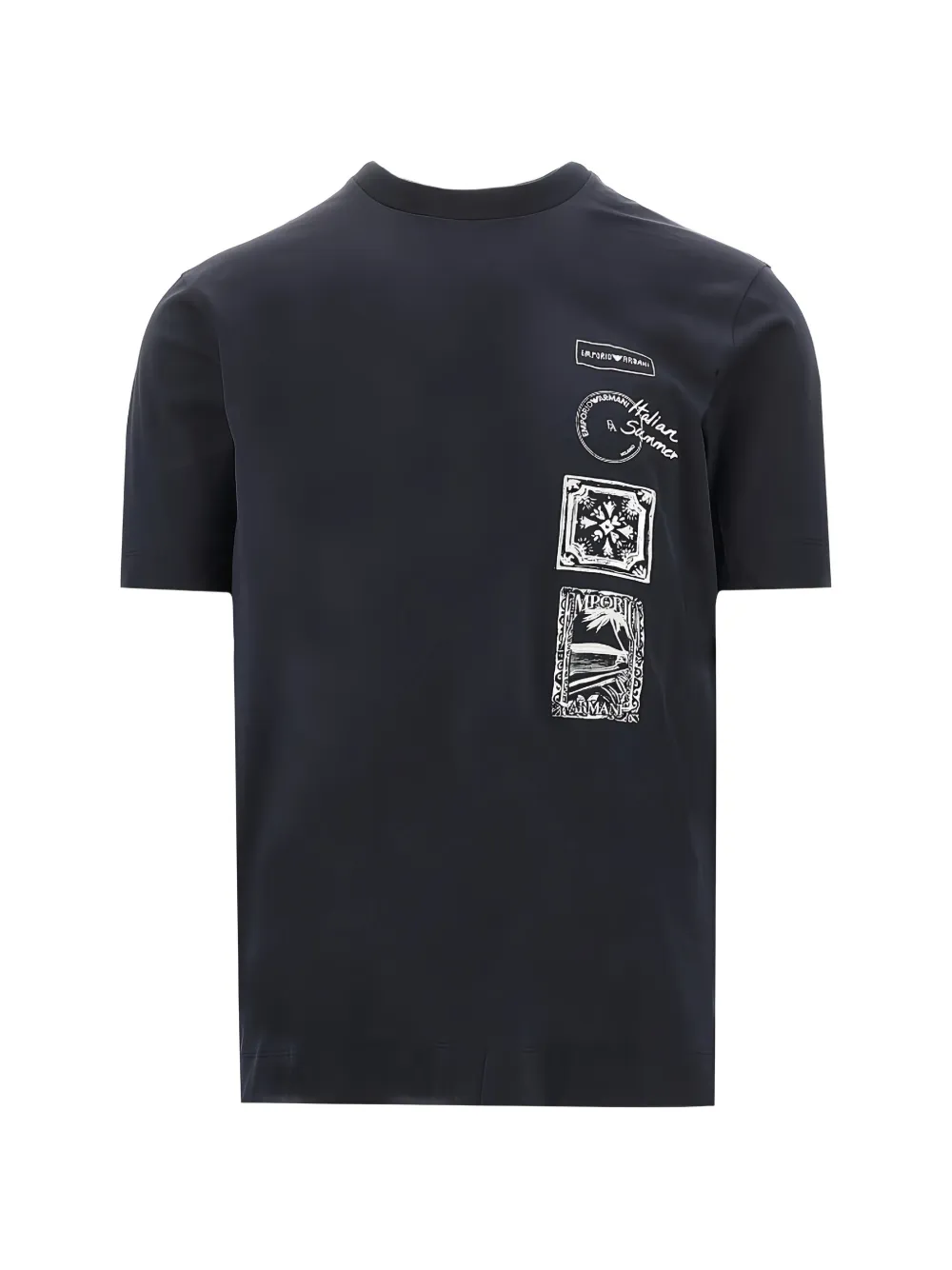 Emporio Armani graphic-print T-shirt - Blu