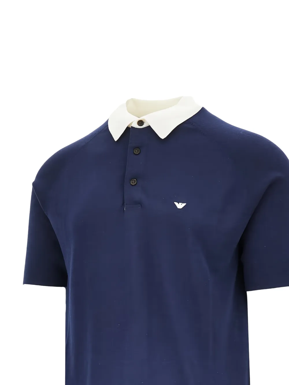 Emporio Armani Poloshirt met contrasterende kraag Blauw