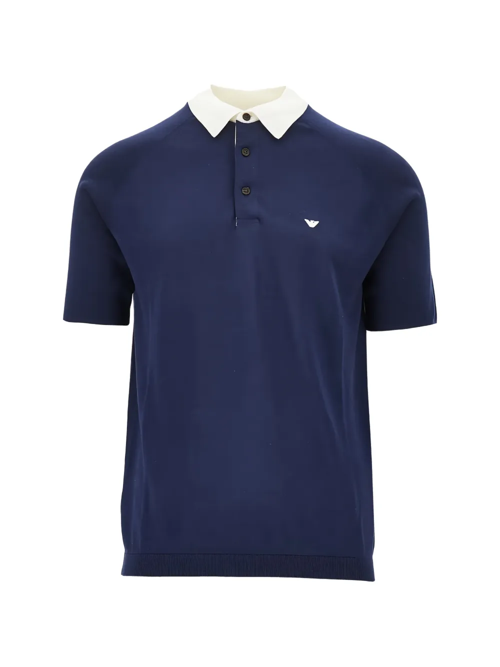 Emporio Armani contrast-collar polo shirt - Blu