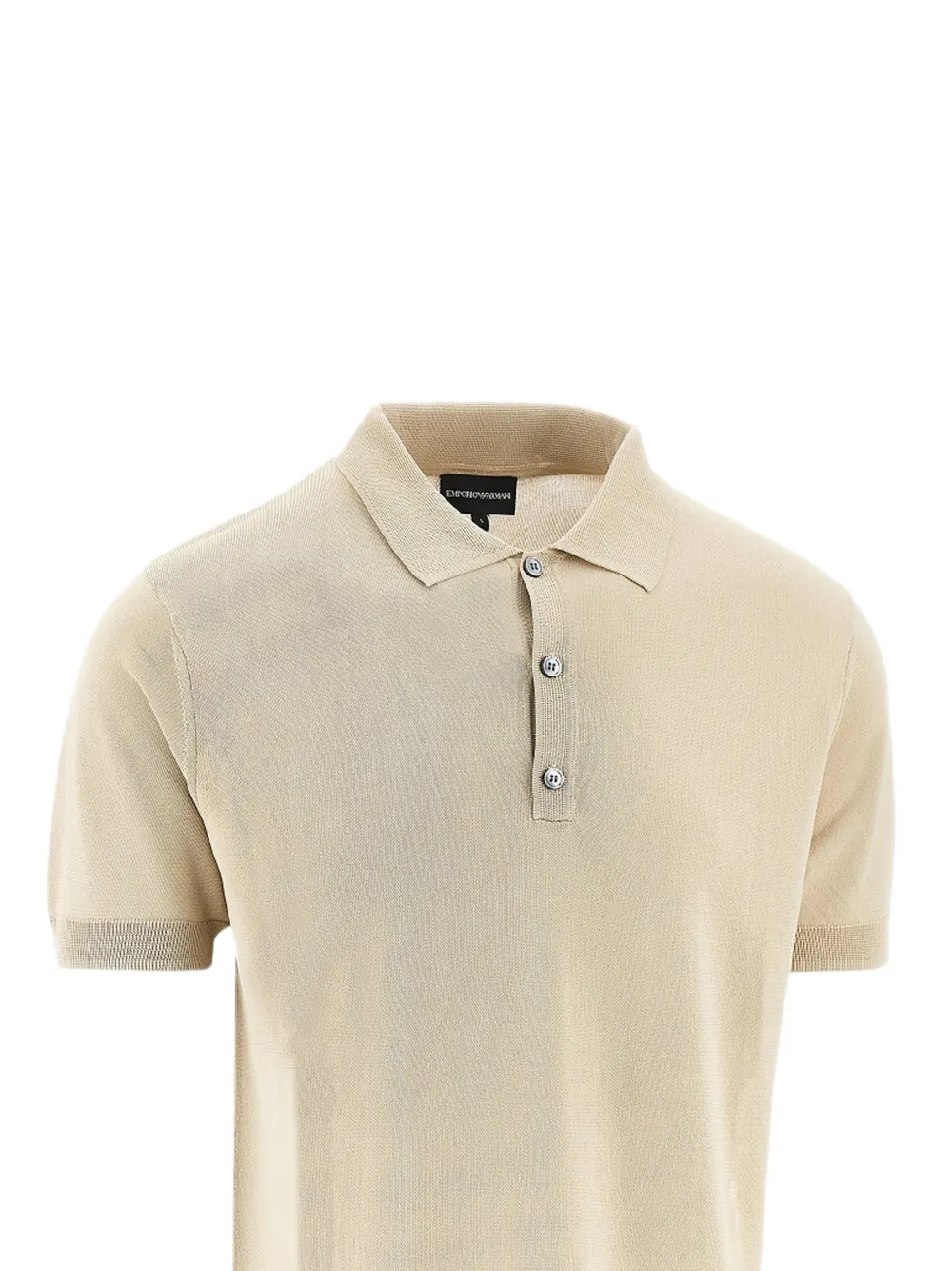 Emporio Armani Poloshirt met knopen Beige