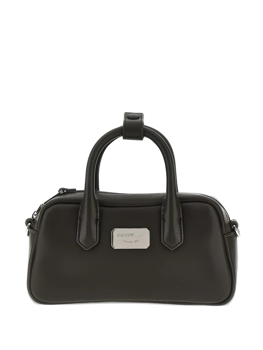 Emporio Armani logo-plaque tote bag - Marrone