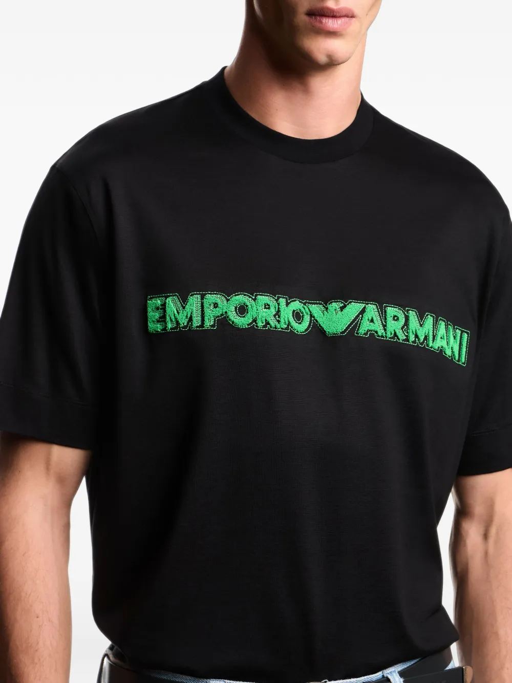 Emporio Armani T-shirt met logo Zwart